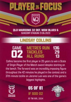 2023 NRL Player In Focus #IFSOO02 Lindsay Collins Back